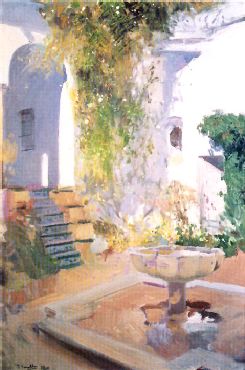 Garden Grotto by Joaquin Sorolla