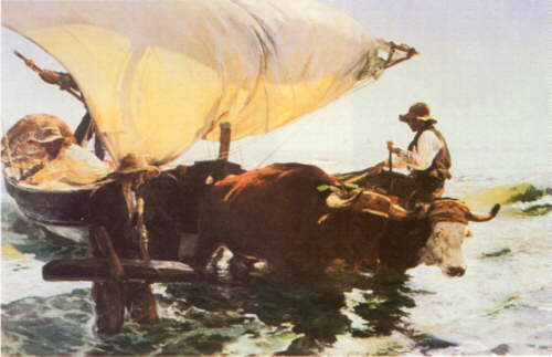 Return from Fishing by Joaquin Sorolla